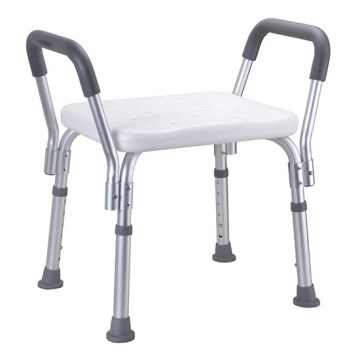 Sgabello 55,5x56 cm argento/bianco