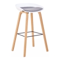 Sgabello 81x51 cm beige/bianco
