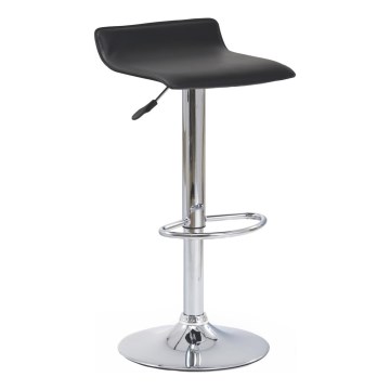 Sgabello 84x40 cm nero/cromo lucido