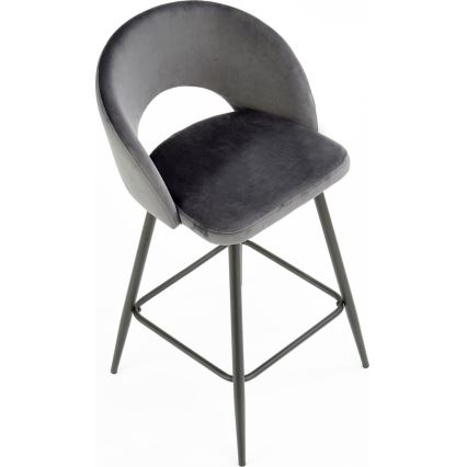 Sgabello 89x49 cm grigio/nero