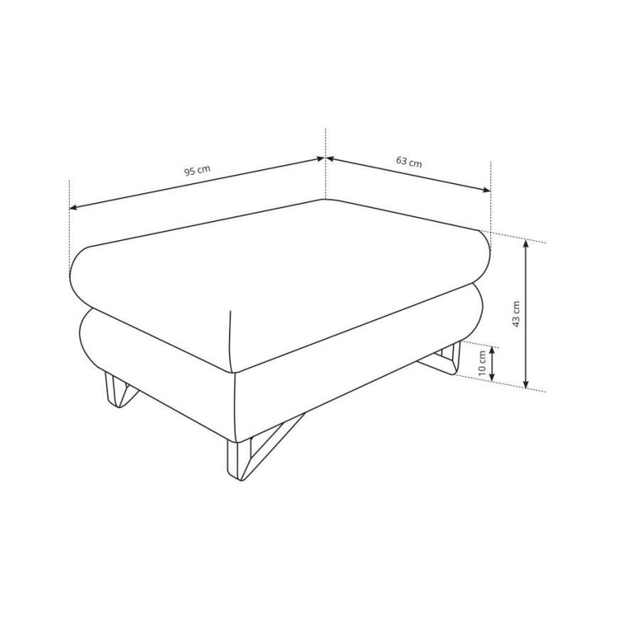 Sgabello AVESTA 63x95 cm grigio