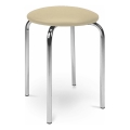 Sgabello CHICO 47x41 cm beige/cromo lucido