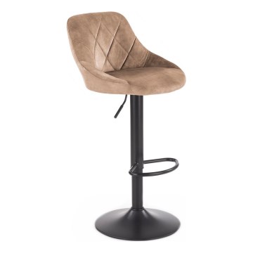 Sgabello da bar 106x47 cm nero/marrone