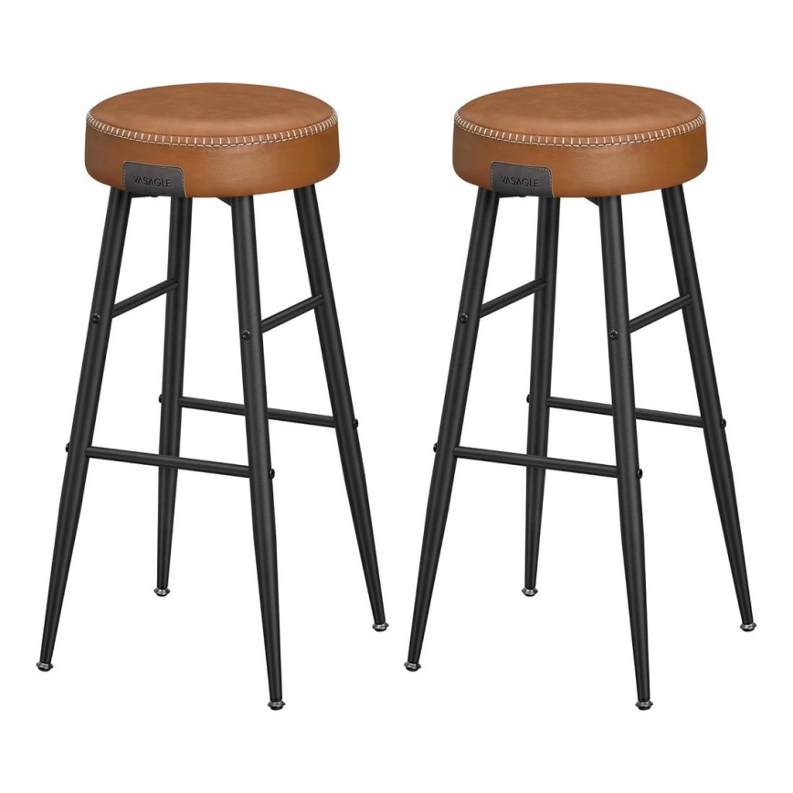 Sgabello da bar LIOR marrone/nero