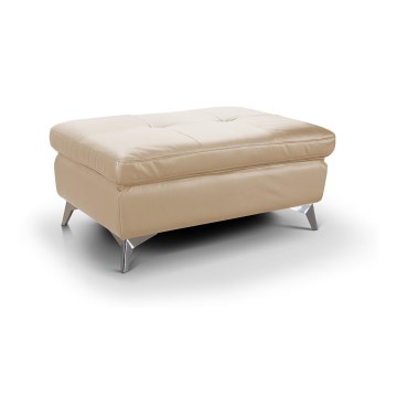 Sgabello in pelle  SALERNO II 66x100 cm beige