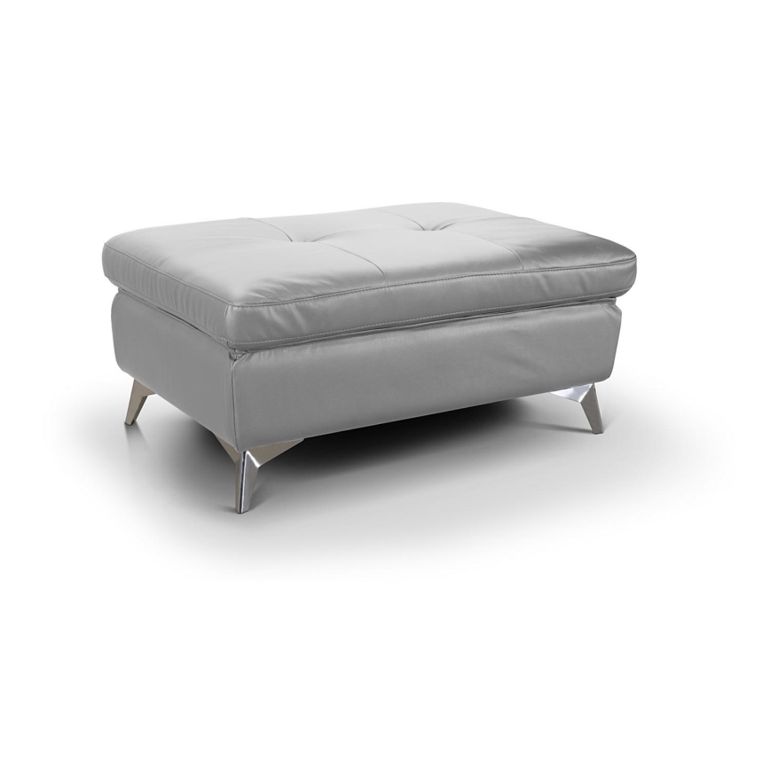 Sgabello in pelle  SALERNO II 66x100 cm grigio