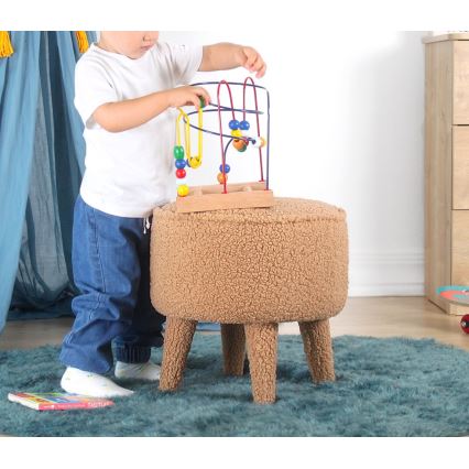 Sgabello PIXI Ø 38 cm, marrone