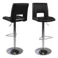 Sgabello SERENA 1 pz nero/cromo opaco