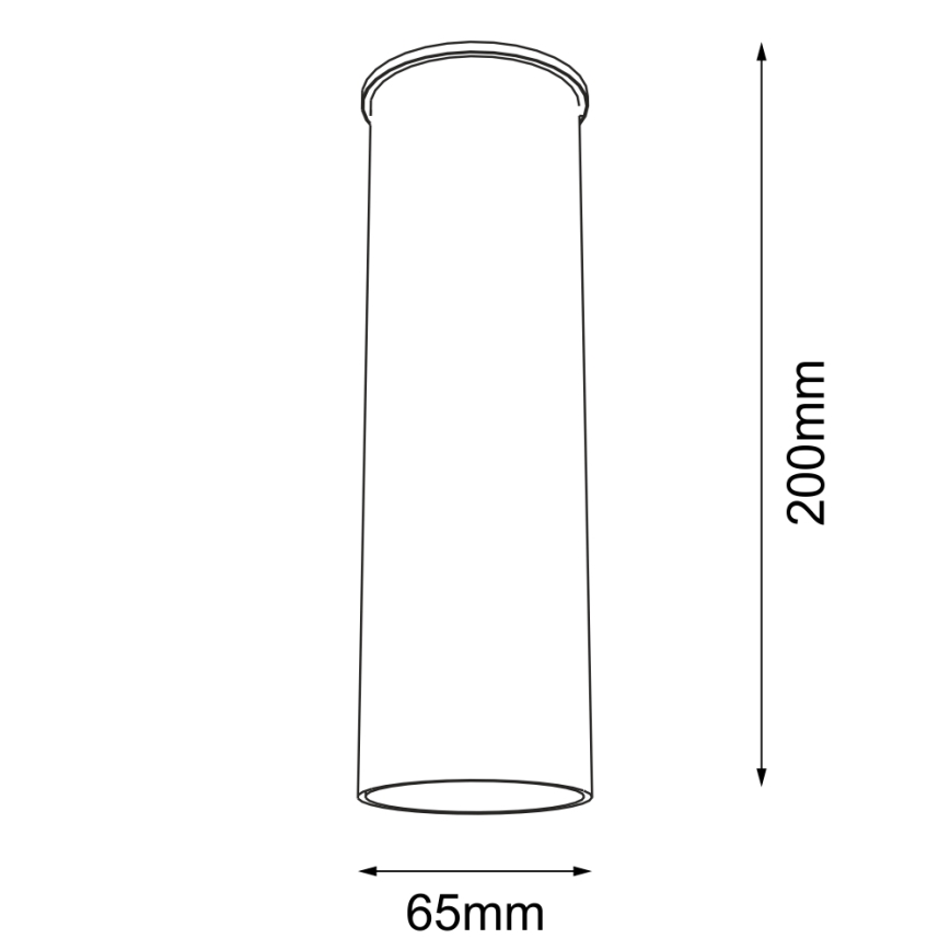 Shilo - Plafoniera ARIDA 1xGU10/15W/230V 20 cm nera
