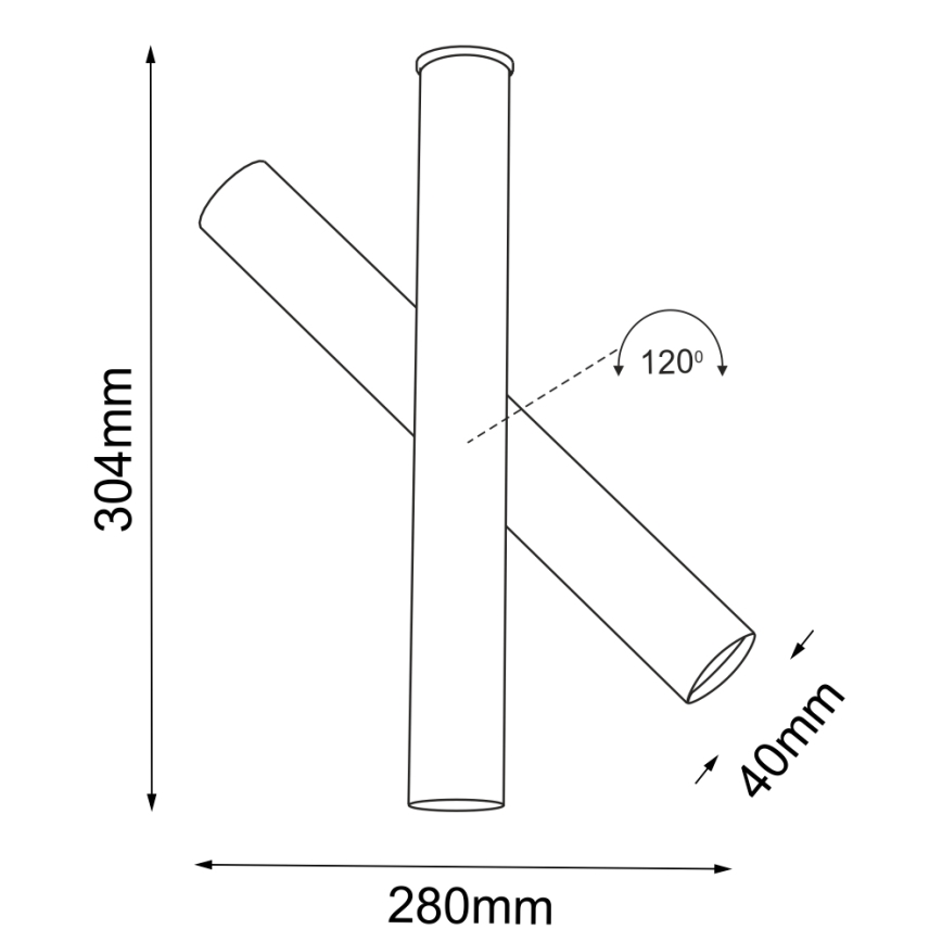 Shilo - Faretto 1xGU10-MR11/15W/230V nero