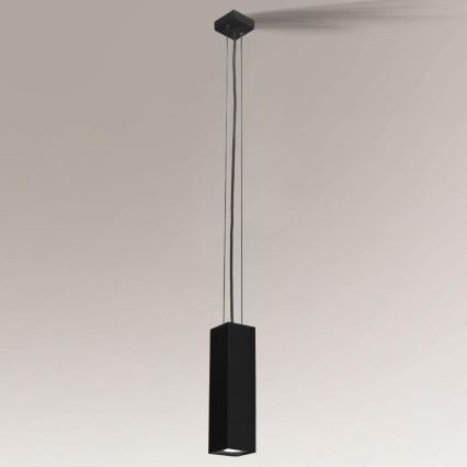 Shilo - Lampadario su filo 1xGU10/15W/230V nero