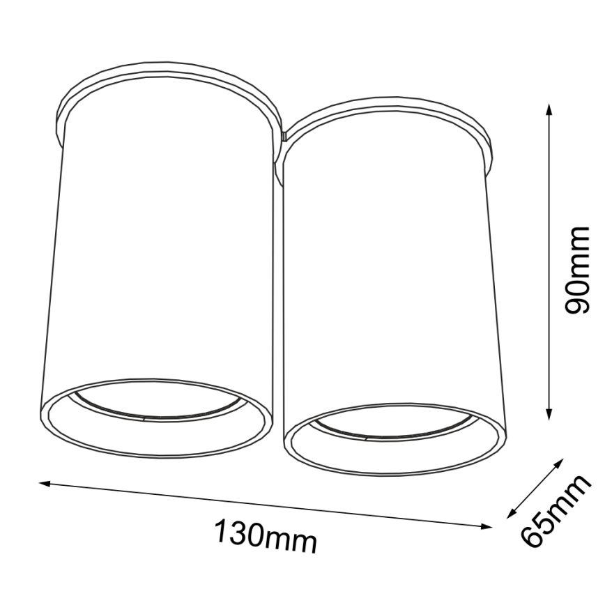 Shilo - Plafoniera 2xGU10/15W/230V 9 cm bianca