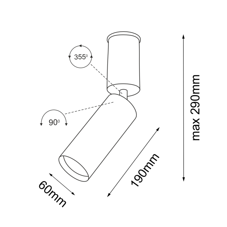 Shilo - Faretto 1xGU10/15W/230V bianco