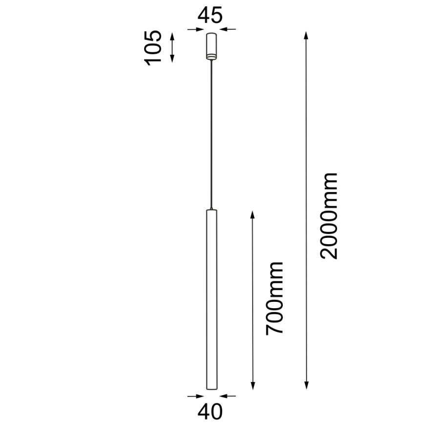 Shilo - Lampadario su corda 1xGU10-MR11/15W/230V bianco