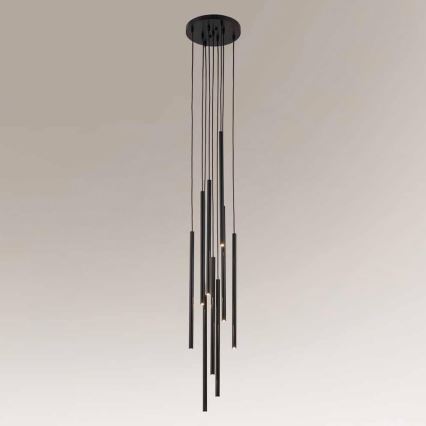 Shilo - Lampadario su filo 8xG9/10W/230V nero