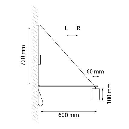 Shilo - Applique 1xGU10/15W/230V nera