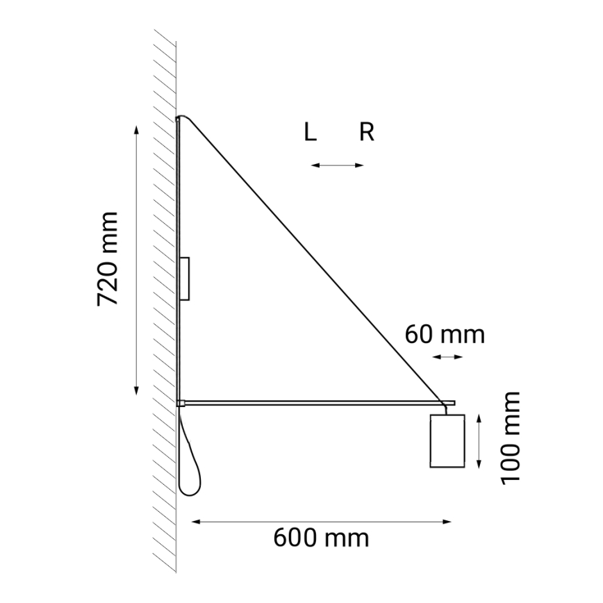 Shilo - Applique 1xGU10/15W/230V nera