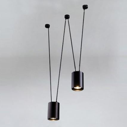 Shilo - Lampadario a sospensione con filo 2xGU10/15W/230V ragno nero