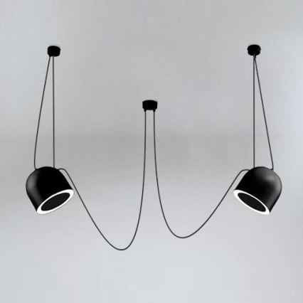 Shilo - Lampadario a sospensione con filo 2xE14/15W/230V ragno nero