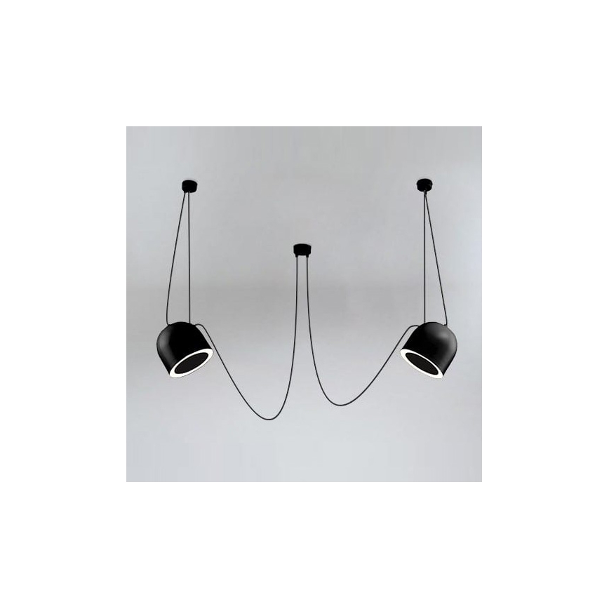 Shilo - Lampadario a sospensione con filo 2xE14/15W/230V ragno nero