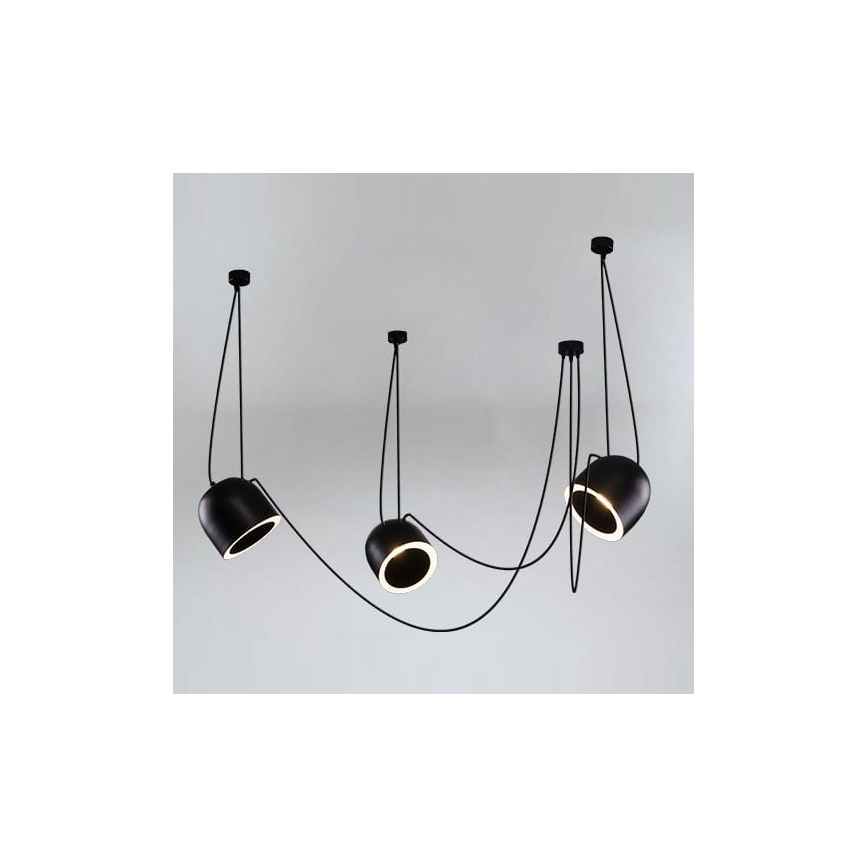 Shilo - Lampadario a sospensione con filo 3xE14/15W/230V ragno nero