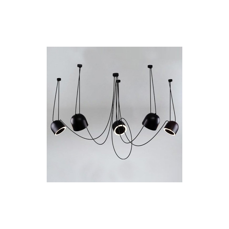 Shilo - Lampadario a sospensione con filo 5xE14/15W/230V ragno nero