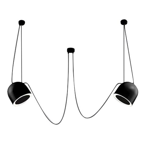 Shilo - Lampadario a sospensione con filo 2xE14/15W/230V ragno nero