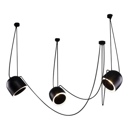 Shilo - Lampadario a sospensione con filo 3xE14/15W/230V ragno nero