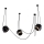 Shilo - Lampadario a sospensione con filo 3xE14/15W/230V ragno nero