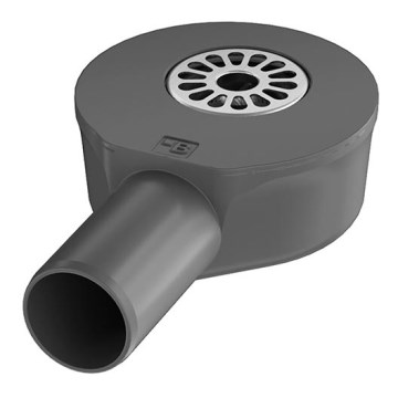 Sifone per canaletta di scarico 13,1x5,7 cm grigio