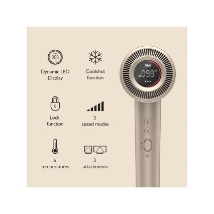 Silk’n - Asciugacapelli SILKYAIR PRO 1600W/230V dorato