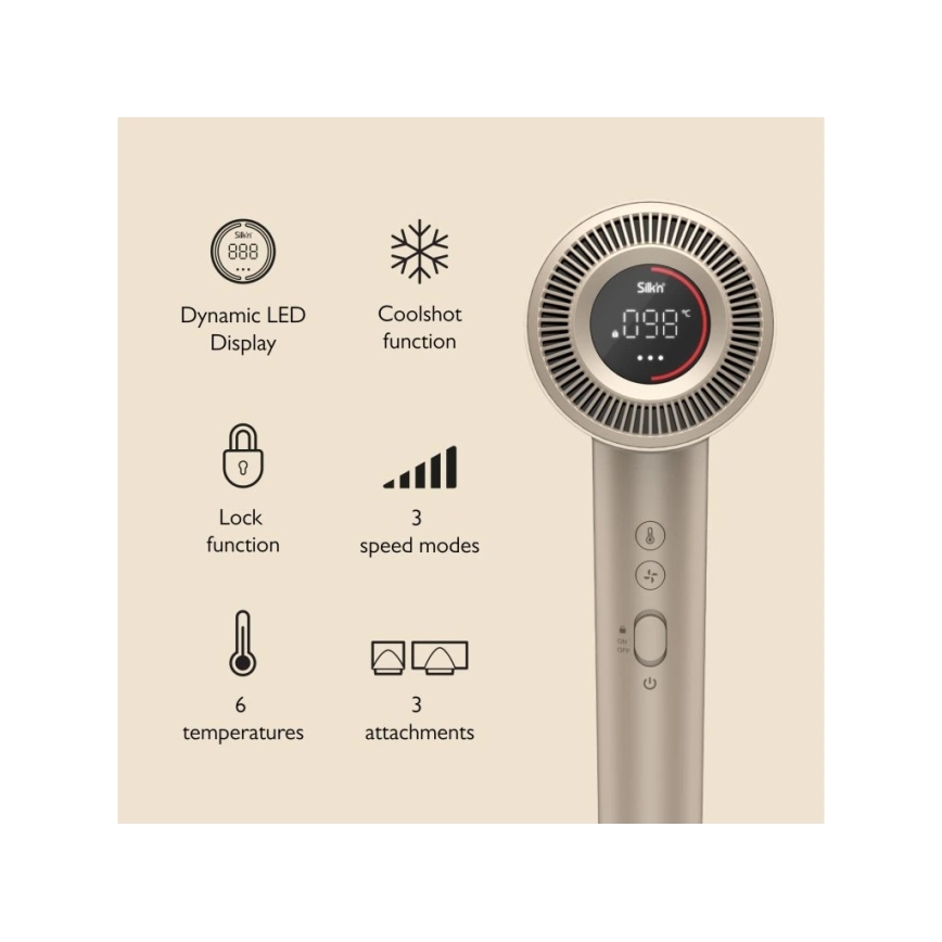 Silk’n - Asciugacapelli SILKYAIR PRO 1600W/230V dorato