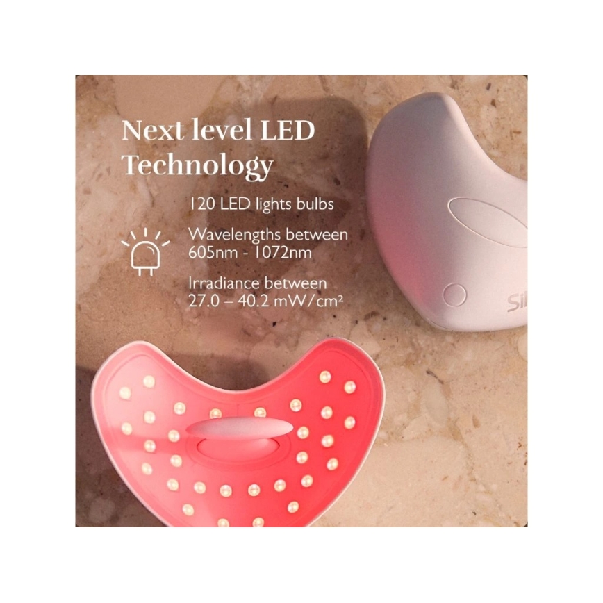 Silk’n - Maschera terapeutica a LED per le labbra LED/5V 500 mAh beige