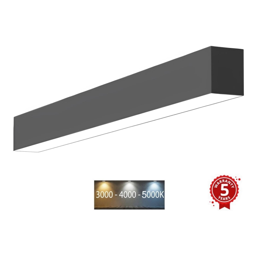 Sinclair - Plafoniera LED LSM LED/40W/230V 3000K/4000K/5000K 120 cm nero