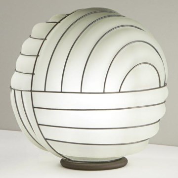 SIRU - Lampada da tavolo CARTESIO 1xE27/60W/230V marrone/bianco Vetro veneziano