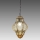 SIRU - Lampadario a sospensione con catena CLASSIC 1xE27/60W/230V diametro 30 cm beige/nero Vetro veneziano