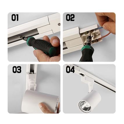 Sistema a binario monofase 1 m, bianco
