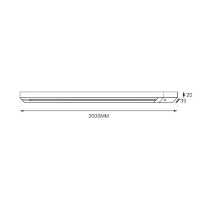 Sistema a binario Monofase TRACK 2 m bianco