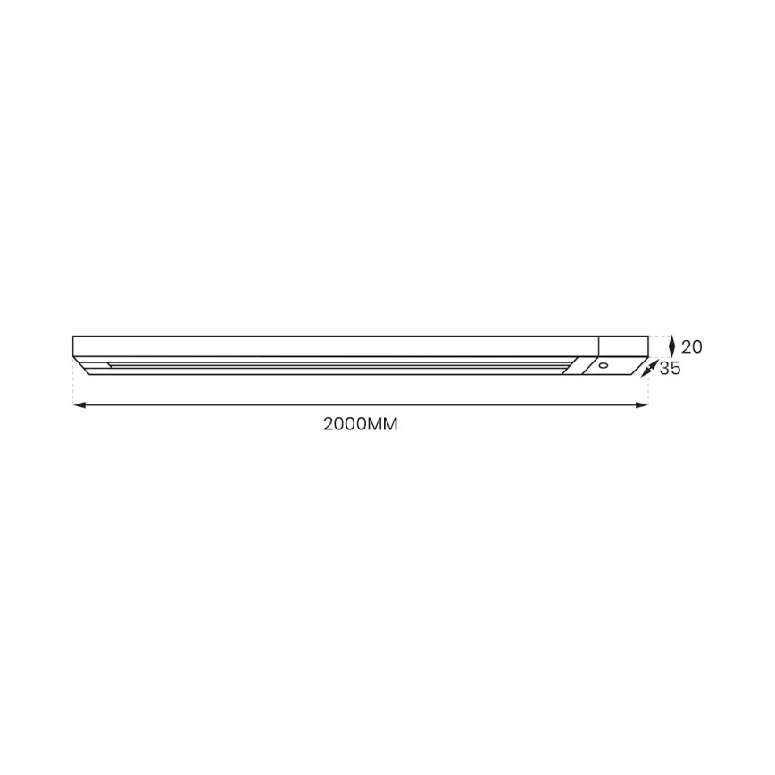 Sistema a binario Monofase TRACK 2 m bianco