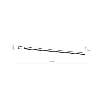 Sistema a binario trifase TRACER 1 m bianco