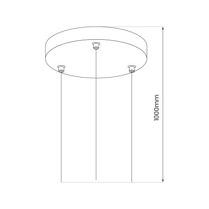 Sistema di aggancio per luci MAQ 18W/24W/50W 1m nero