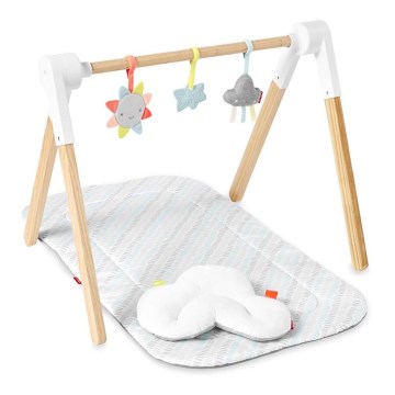 Skip Hop - Coperta per bambini per giocare con il trapezio di legno Fodera CLOUD