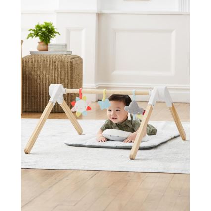 Skip Hop - Coperta per bambini per giocare con il trapezio di legno Fodera CLOUD