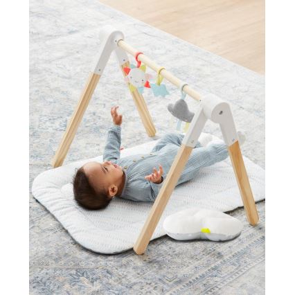 Skip Hop - Coperta per bambini per giocare con il trapezio di legno Fodera CLOUD