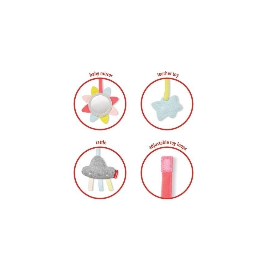Skip Hop - Coperta per bambini per giocare con il trapezio di legno Fodera CLOUD