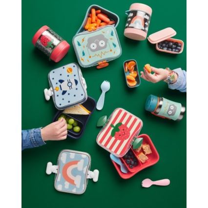 Skip Hop - Termos per alimenti SPARK STYLE 325 ml con cucchiaio e forchetta, arcobaleno