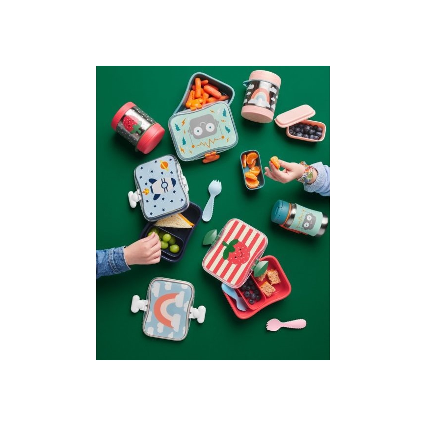 Skip Hop - Termos per alimenti SPARK STYLE 325 ml con cucchiaio e forchetta, arcobaleno