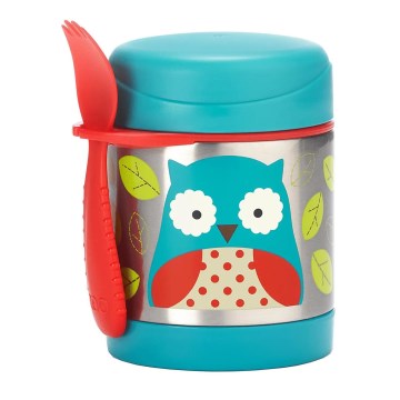 Skip Hop - Thermos per alimenti con cucchiaino/forchetta ZOO 325 ml Gufo