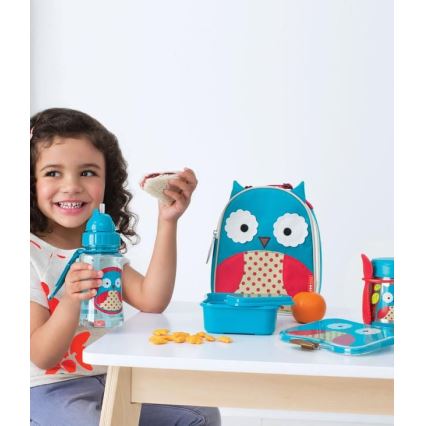 Skip Hop - Thermos per alimenti con cucchiaino/forchetta ZOO 325 ml Gufo