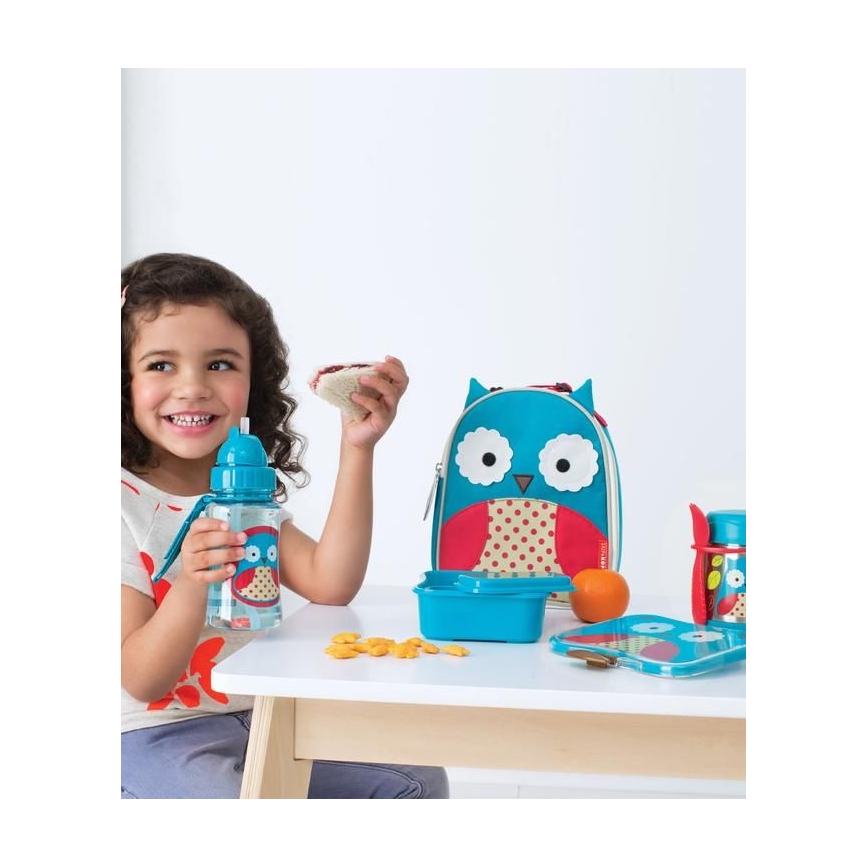 Skip Hop - Thermos per alimenti con cucchiaino/forchetta ZOO 325 ml Gufo